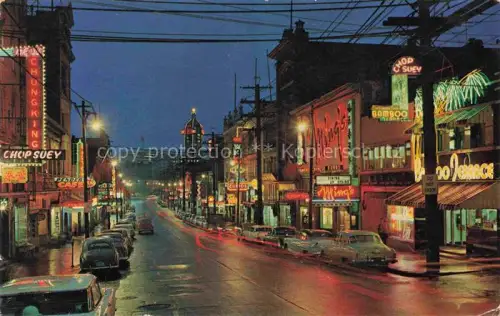 AK / Ansichtskarte VANCOUVER BC Canada Chinatown at night