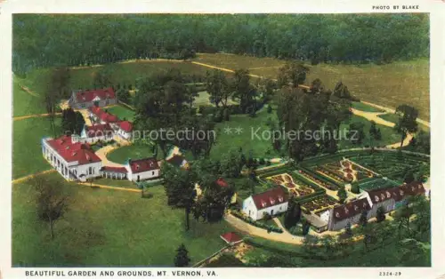 AK / Ansichtskarte Mt Vernon Mount Vernon Virginia USA Washington's Home and gardens aerial view