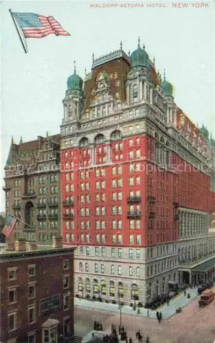 AK / Ansichtskarte NEW YORK City USA Waldorf Astoria Hotel Illustration