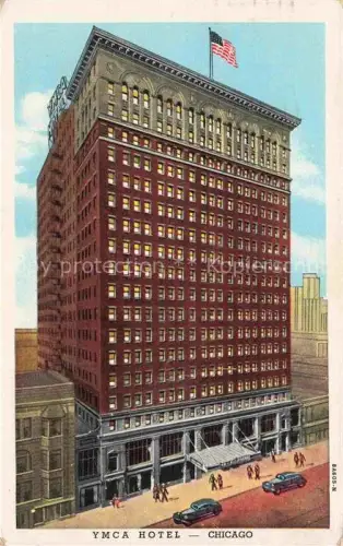 AK / Ansichtskarte CHICAGO  Illinois USA YMCA Hotel Illustration
