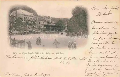 AK / Ansichtskarte SPA Belgium Place Royale Hôtel des Bains