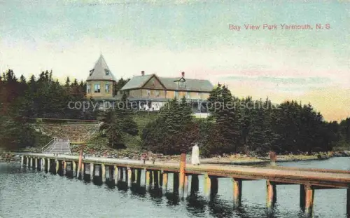 AK / Ansichtskarte Yarmouth Nova Scotia Canada Bay view park Novochrom