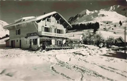 AK / Ansichtskarte Super-Grand-Bornand Le 74 Haute-Savoie Chalet Blanche Neige Pension Restaurant Mt. le Lachat en hiver