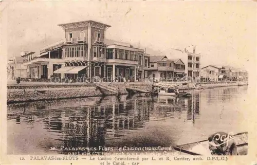 AK / Ansichtskarte PALAVAS-LES-FLOTS 34 Le Casino et le canal