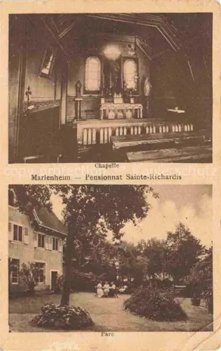 AK / Ansichtskarte Marlenheim Molsheim 67 Bas-Rhin Pensionnat Sainte-Richardis Chapelle Parc