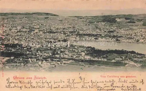 AK / Ansichtskarte ZueRICH  ZH Panorama Blick vom ueetliberg