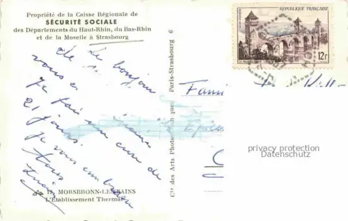 AK / Ansichtskarte Morsbronn-les-Bains Bad 67 Bas-Rhin Etablissement Thermal