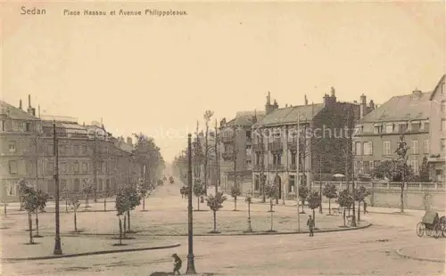 AK / Ansichtskarte SEDAN 08 Ardennes Place Nassau et Avenue Philippoteaux