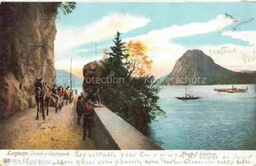 AK / Ansichtskarte LUGANO Lago di Lugano TI Strada a Castagnola