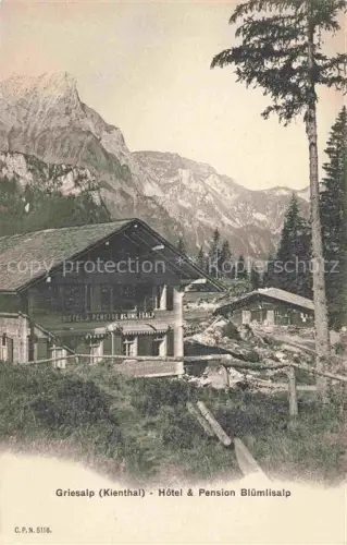 AK / Ansichtskarte Griesalp Kiental BE Hotel und Pension Bluemlisalp