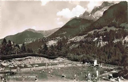 AK / Ansichtskarte Champery VS La piscine