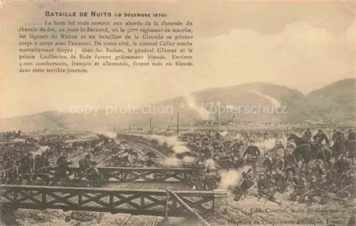 AK / Ansichtskarte Nuits-St-Georges Beaune 21 Cote-d Or Bataille de Nuits Décember 1870 Kuenstlerkarte