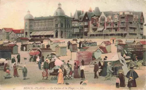 AK / Ansichtskarte BERCK-PLAGE 62 Le casino et la plage