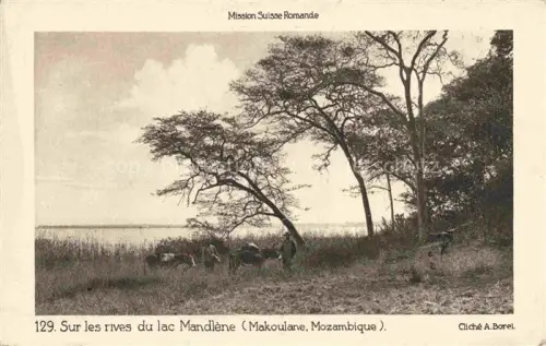 AK / Ansichtskarte Makoulane Makulan Mosambik Mozambique Sur les rives du lac Mandlène Mission Suisse Romande