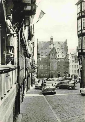 AK / Ansichtskarte MARBURG  LAHN Blick vom oberen Marktplatz zum Rathaus