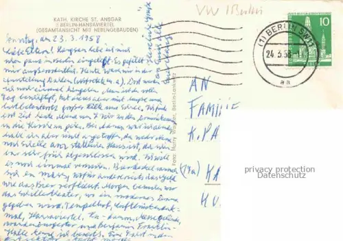 AK / Ansichtskarte Hansaviertel BERLIN Kath Kirche St Ansgar