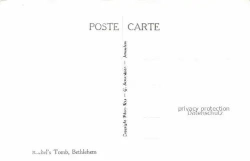 AK / Ansichtskarte Bethlehem  Yerushalayim Israel Rachel's Tomb