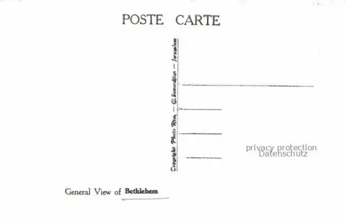 AK / Ansichtskarte Bethlehem  Yerushalayim Israel General view