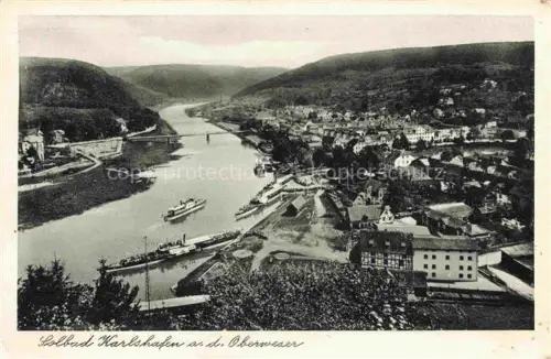AK / Ansichtskarte Bad Karlshafen Panorama Oberweser