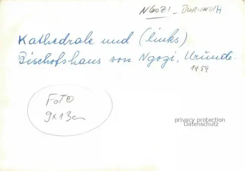 AK / Ansichtskarte Ngozi Burundi Kathedrale Bischofshaus