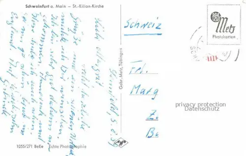AK / Ansichtskarte SCHWEINFURT Main St. Kilian Kirche