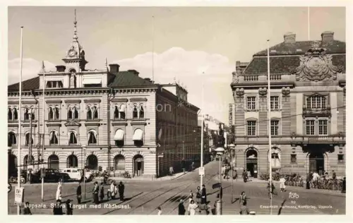 AK / Ansichtskarte Uppsala Upsala Sweden Stora Torget med Radhuset