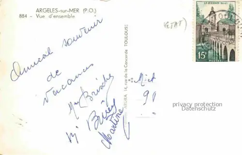 AK / Ansichtskarte ARGELES-SUR-MER 66 Pyrenees-Orientales Vue d'ensemble panoramique