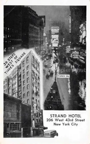 AK / Ansichtskarte NEW YORK City USA Strand Hotel Main Office and Terminal of Times Square sight seeing lines