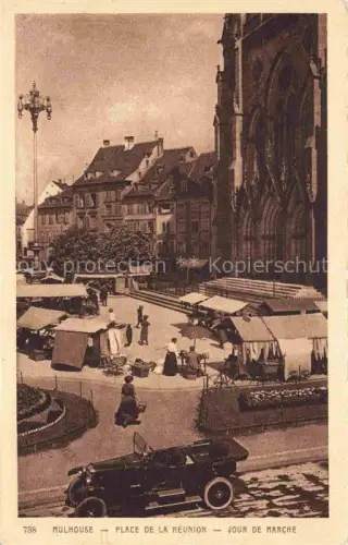 AK / Ansichtskarte MULHOUSE Muehlhausen 68 Haut-Rhin Place de la Réunion Jour de marché