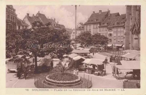 AK / Ansichtskarte MULHOUSE Muehlhausen 68 Haut-Rhin Place de la Réunion Jour de marché