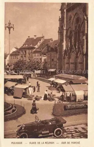 AK / Ansichtskarte MULHOUSE Muehlhausen 68 Haut-Rhin Place de la Réunion Jour de marché