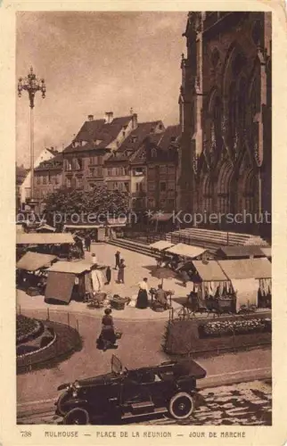 AK / Ansichtskarte MULHOUSE Muehlhausen 68 Haut-Rhin Place de la Réunion Jour de marché