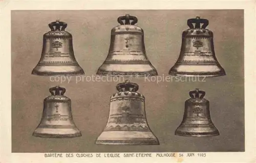 AK / Ansichtskarte MULHOUSE Muehlhausen 68 Haut-Rhin Baptême des cloches de l'Église Saint Etienne