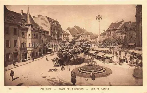 AK / Ansichtskarte MULHOUSE Muehlhausen 68 Haut-Rhin Place de la Réunion Jour de marché