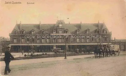 AK / Ansichtskarte Saint-Quentin 02 Aisne Bahnhof