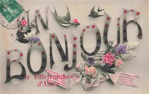 AK / Ansichtskarte Villefranche d Allier Montlucon 03 Allier Un Bonjour