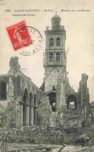 AK / Ansichtskarte Saint-Quentin 02 Aisne Beffroi Bourse du Commerce 