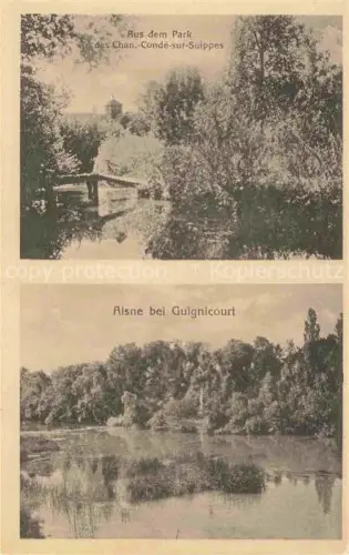 AK / Ansichtskarte Guignicourt-sur-Aisne LAON 02 Aisne Aus dem Park des Can Conde sur Suippes Panorama