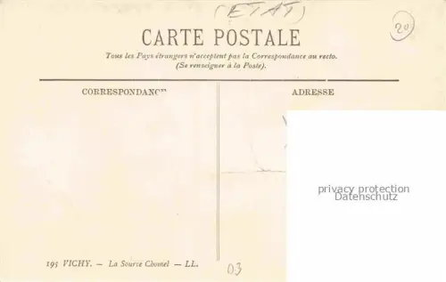 AK / Ansichtskarte VICHY 03 Allier La Source Chomel