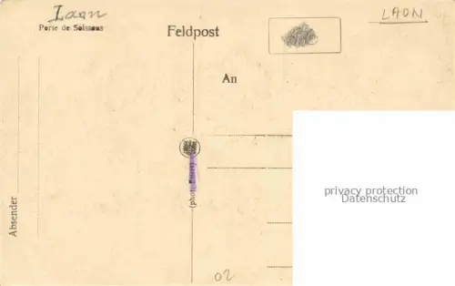 AK / Ansichtskarte LAON 02 Aisne Porte de Soissons Feldpost