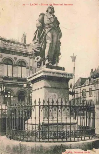AK / Ansichtskarte LAON 02 Aisne Statue du Marechal Serurier