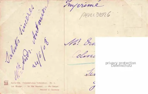AK / Ansichtskarte PERLBERG F. Nr. Kuenstlerkarte 778 Orientalisches Volksleben Im Bazar 