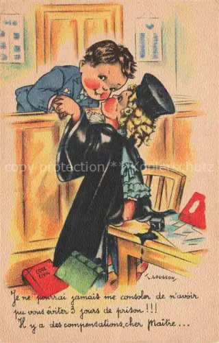 AK / Ansichtskarte Gericht Court Tribunal Justiz-- Kinder Humor Gougeon