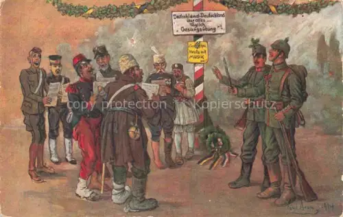 AK / Ansichtskarte ARAM Toni Kuenstlerkarte Schwarz Weiss Rot Musik Soldaten Militaria 