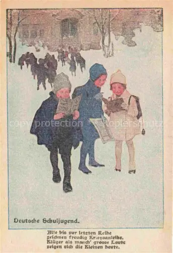 AK / Ansichtskarte Kriegsanleihe Politik Militaria Deutsche Schuljugend Kinder  