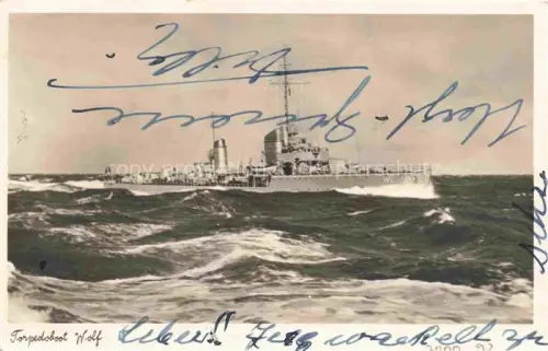 AK / Ansichtskarte Marine  Warships Torpedoboot Wolf 