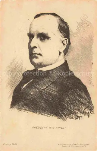 AK / Ansichtskarte Politik USA United States of America President Mac Kinley Berlin 