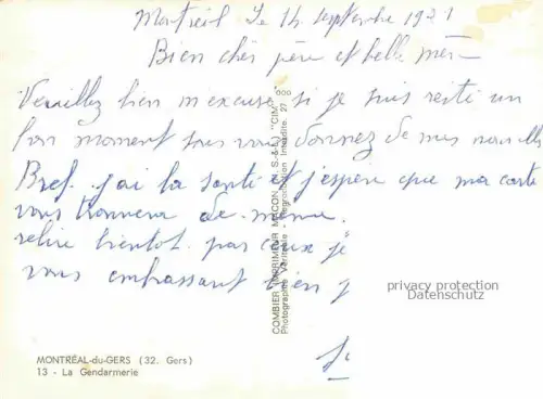 AK / Ansichtskarte Montreal-du-Gers CONDOM 32 Gers La Gendarmerie