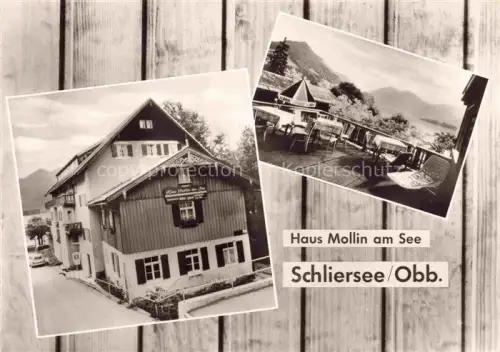AK / Ansichtskarte Schliersee Bayern Gaestehaus Haus Mollin am See Terrasse