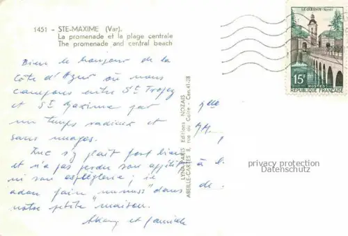 AK / Ansichtskarte Ste-Maxime-sur-Mer Draguignan 83 Var La promenade et la plage centrale